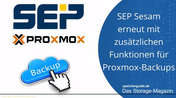 SEP Sesam erneut mit zusätzlichen Funktionen für Proxmox-Backups